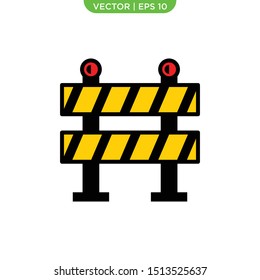 roadblock flat icon vector illustration