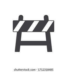 Roadblock Icon. Barrier Symbol, Vector Illustration