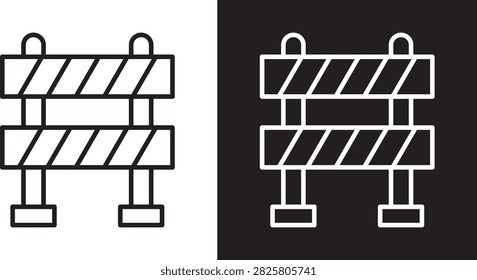 Roadblock icon flat web logo..
