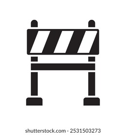 roadblock icon line sign vector design isolated white background