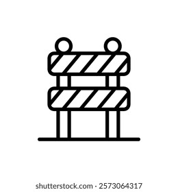 roadblock icon line vector design template with trendy style