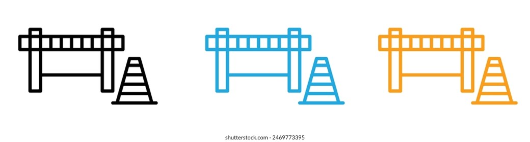 Vector de conjunto de logotipo de bloqueo de carretera