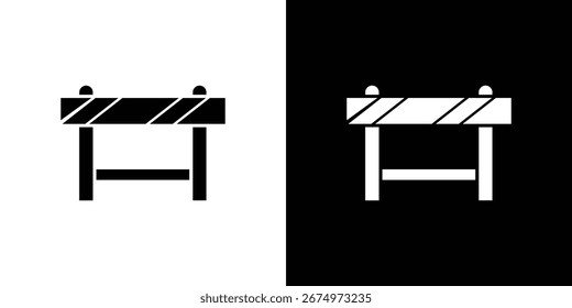Logotipo del icono del obstáculo. símbolos gráficos simples
