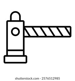 Roadblock icon Outline vector for web ui