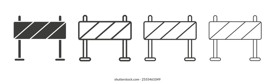 Roadblock icon pack. vector illustration
