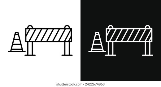 Roadblock icon set. vector illustration