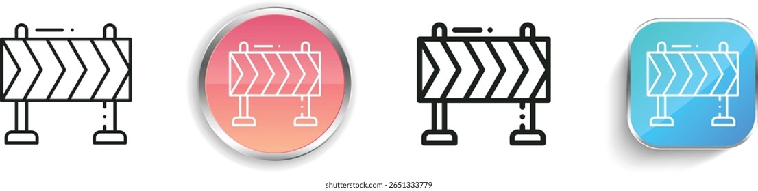 roadblock icon. Thin Linear, Regular and Button Style Design Isolated On White Background