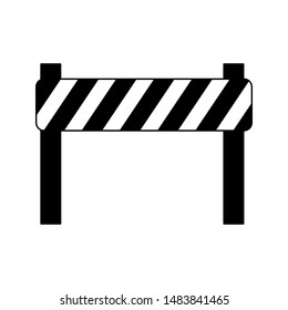 Roadblock icon vector. boundary illustration symbol. obstacle logo.