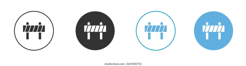 Roadblock icon Vector Graphic set