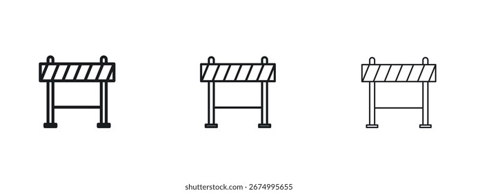 Roadblock icon vector illustration eps. Vector outline illustrations