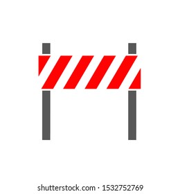 Roadblock Icon, Vector Illustration. Flat Design Style. Vector Roadblock Icon Illustration Isolated On White Background, Roadblock Icon Eps10. Roadblock Icons Graphic Design Vector Symbols.