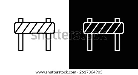 Roadblock icon. vector illustration, pictogram isolated. editable
