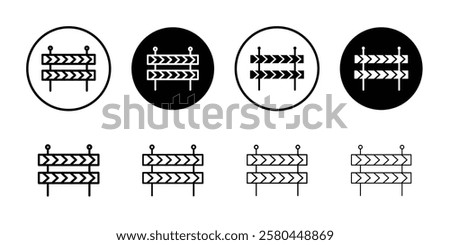 Roadblock icon Vector logo outline