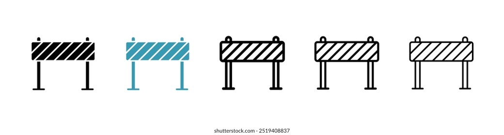 Roadblock icon vector icon set. EPS 10