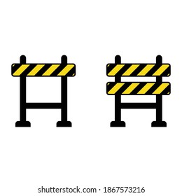 Roadblock Icon Vector Symbol Illustration