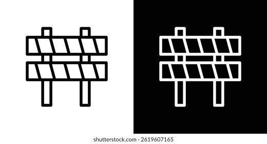 Roadblock icon Vector symbol in trendy flat style