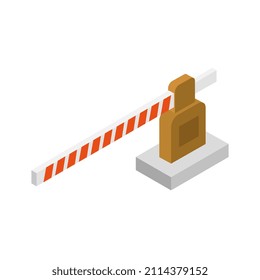 Roadblock isometric on a background