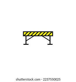 roadblock road sign icon image