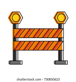 roadblock road sign icon image 
