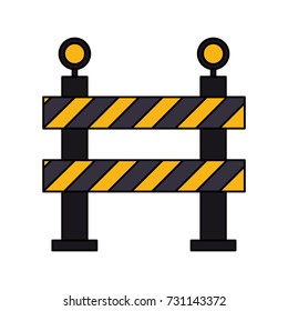 roadblock road sign icon image 