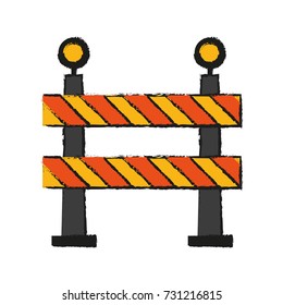roadblock road sign icon image