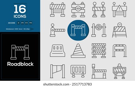 Conjunto de iconos de esquema relacionados con análisis, infografía, análisis. Trazo editable. Ilustración vectorial.