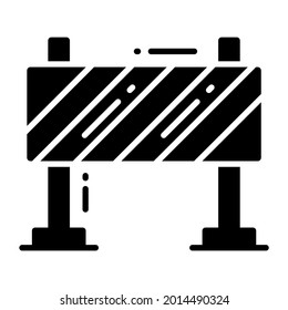 icono de moda de bloqueo de carreteras, de estilo plano aislado en fondo blanco. Símbolo de diseño de sitio web, logotipo, aplicación, interfaz de usuario.