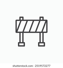 Icono de Roadblockline simple en estilo de línea.