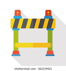 Roadblocks barrier flat icon
