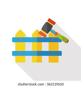 Roadblocks barrier flat icon