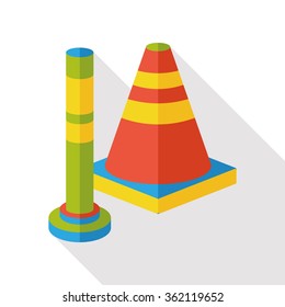 Roadblocks barrier flat icon