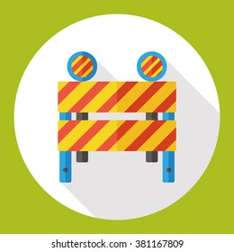 Roadblocks barrier flat icon