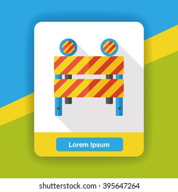 Roadblocks barrier flat icon