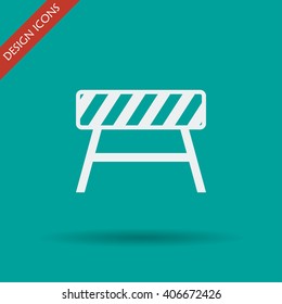 Roadblocks icon. Flat design style eps 10