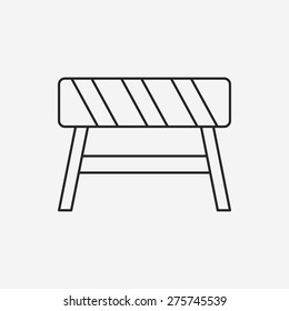 Roadblocks line icon