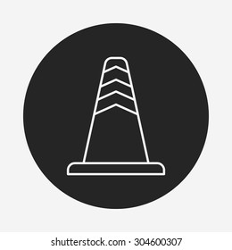 Roadblocks line icon