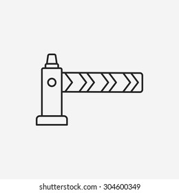 Roadblocks line icon