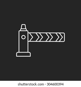 Roadblocks line icon