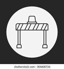 Roadblocks line icon