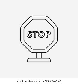 Roadblocks line icon