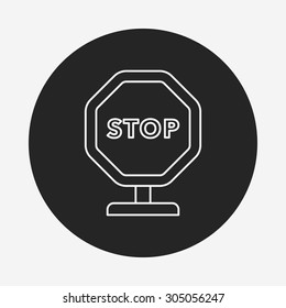 Roadblocks line icon