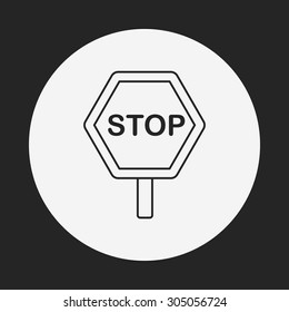 Roadblocks line icon