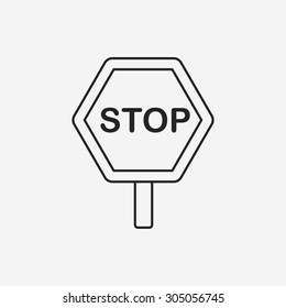 Roadblocks line icon