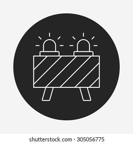 Roadblocks line icon
