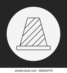 Roadblocks line icon