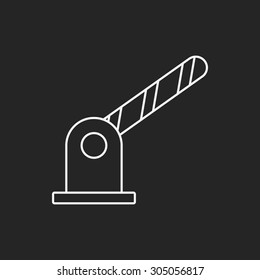 Roadblocks line icon