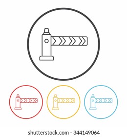 Roadblocks line icon