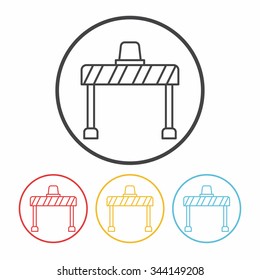 Roadblocks line icon