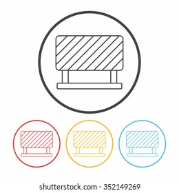 Roadblocks line icon