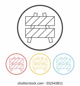 Roadblocks line icon